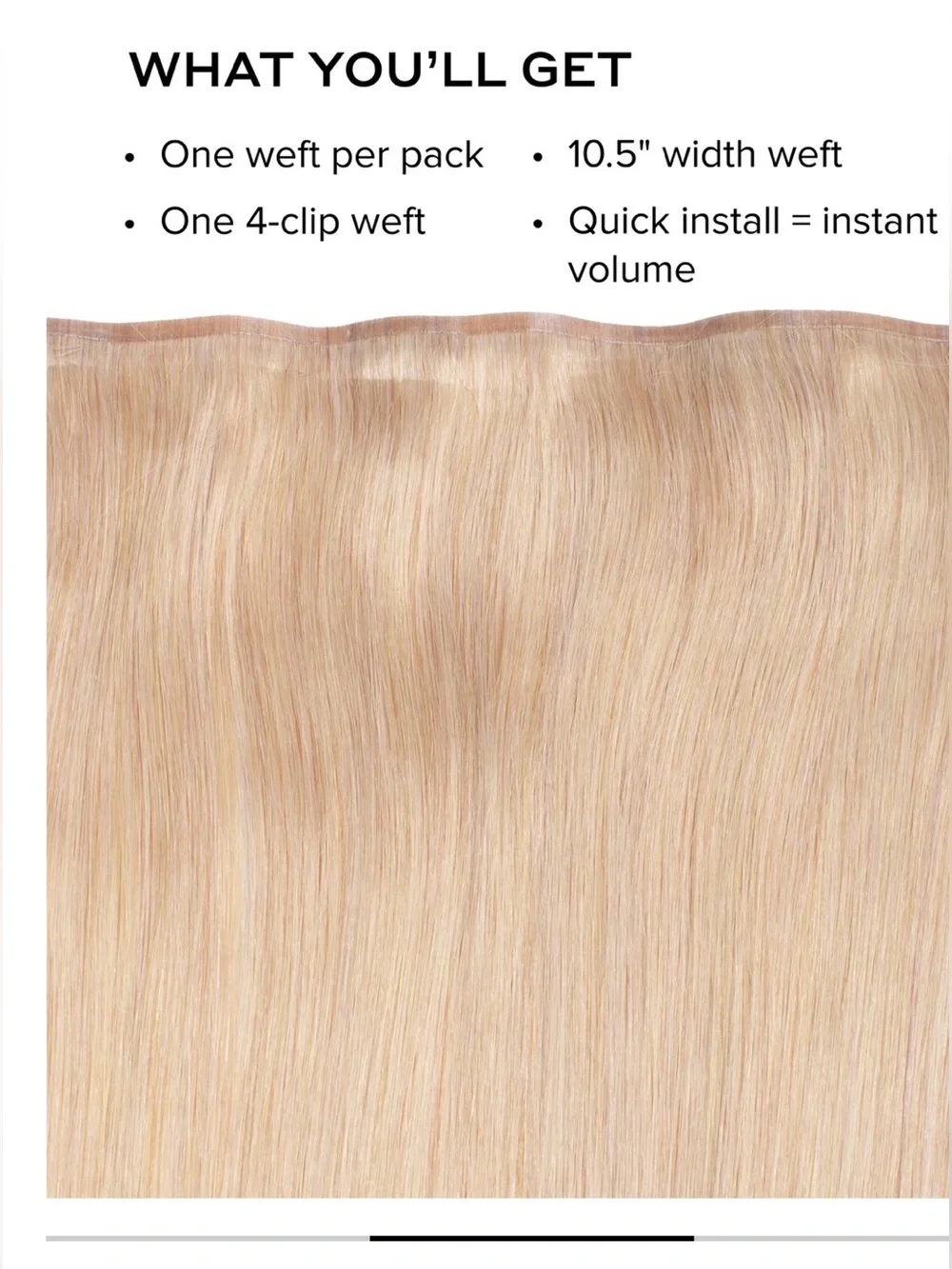 BELLAMI Blonde Silk Seam Volumizer Weft - Picture 5 of 5
